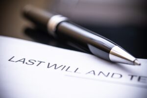 close view last will testament document