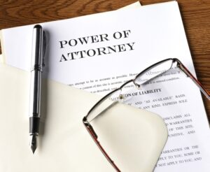 power of attorney file on desk